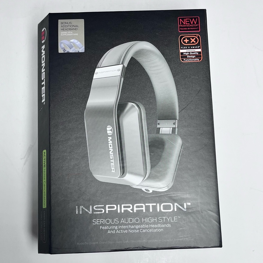 Monster Inspiration Active Noise Over- ear Headphones - Silver
